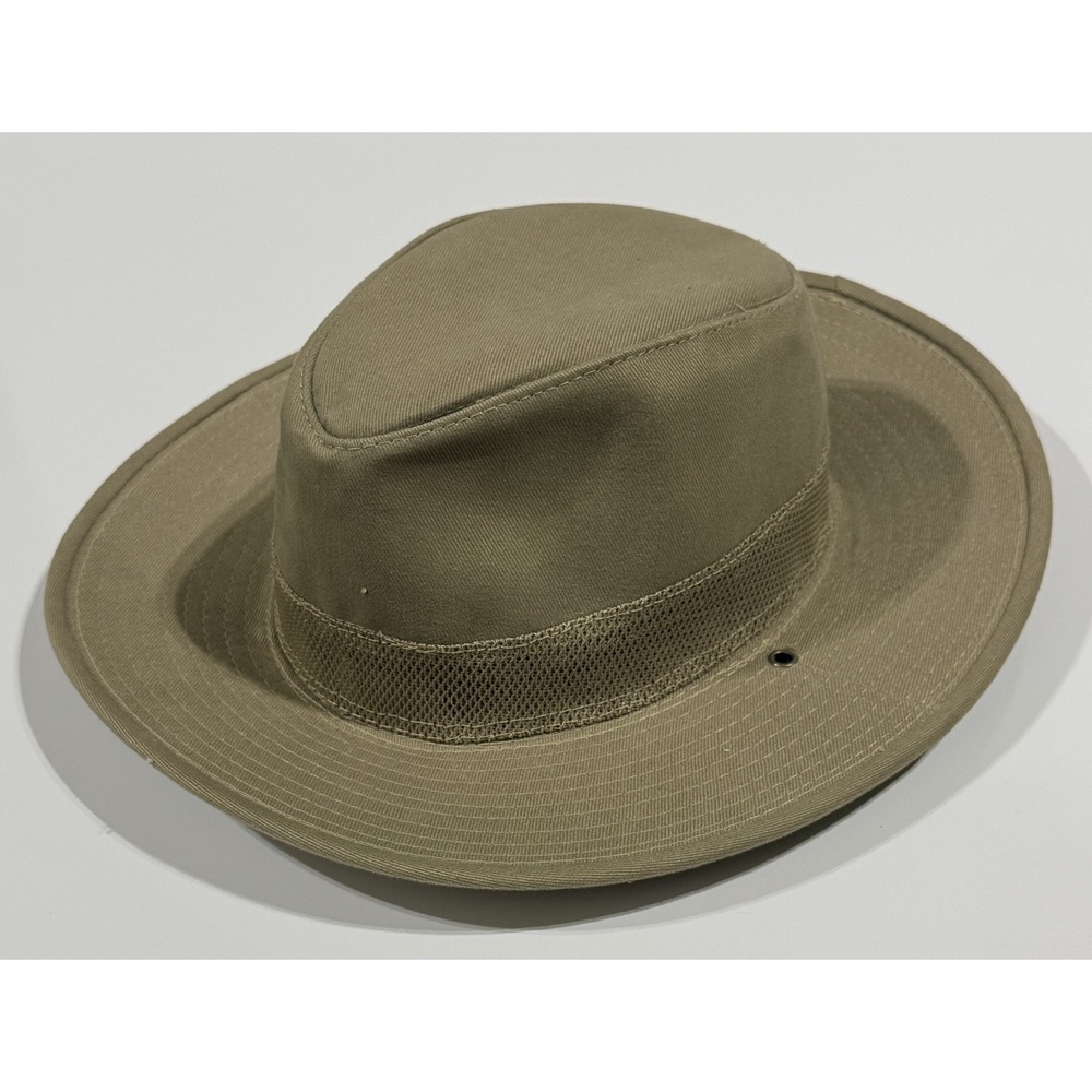 DOBBS - Safari Master Hat - 100% Cotton - Olive Khaki - Size Large - Picture 2 of 7
